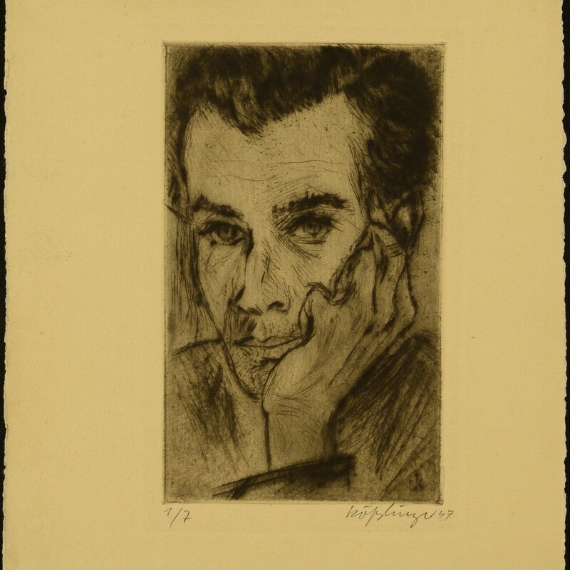 Selbstbildnis, 1947, Radierung 87x141 (unverkäuflich)