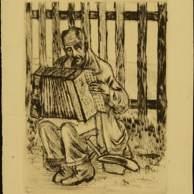 Blinder Bettler, 1. Radierung 1946, 133x173 (unverkäuflich)



