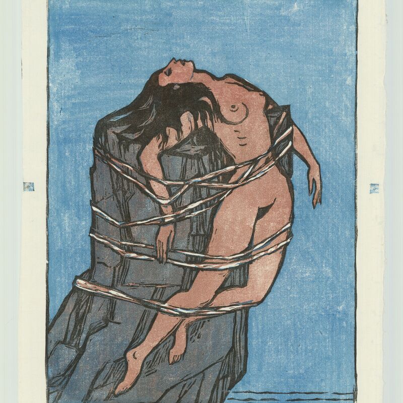 Andromeda, 1975, Farblinolschnitt, 265x369