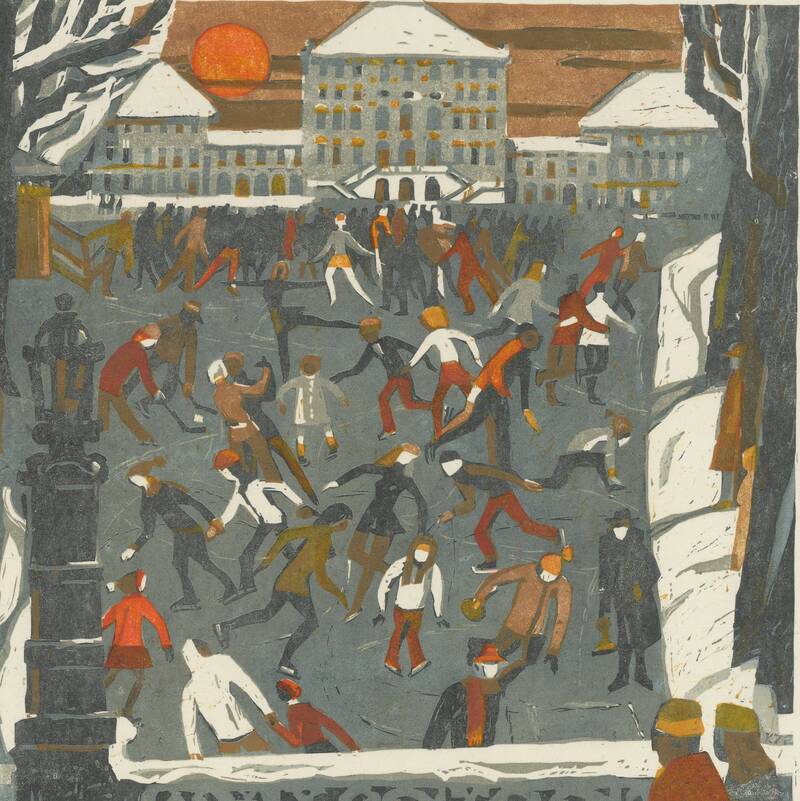 Nymphenburg im Winter, FL 1964, 381x381
