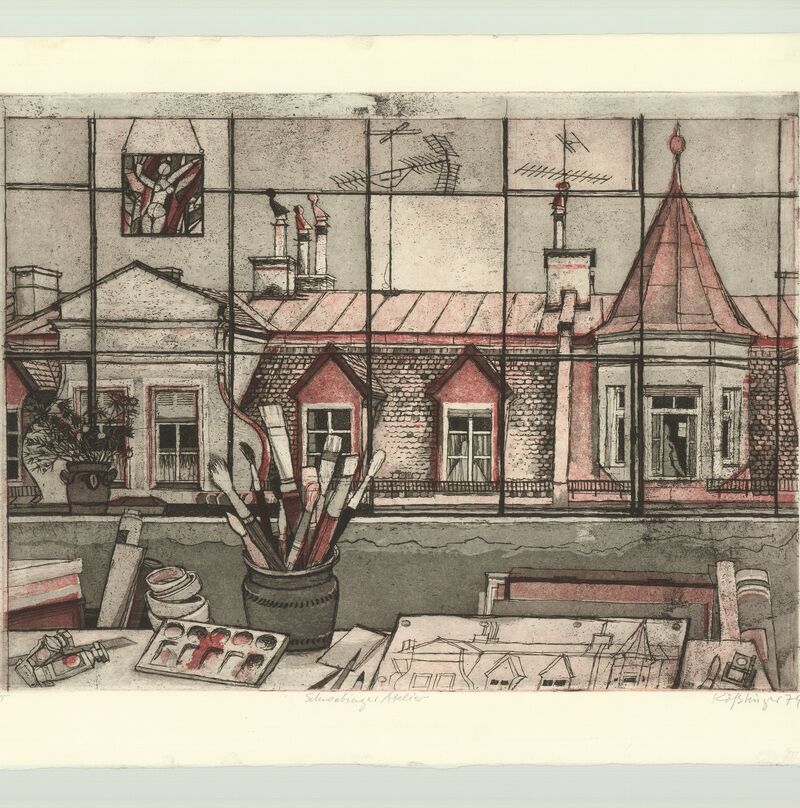 Blick aus meinem Schwabinger Atelier, FR 1974, 416x288











